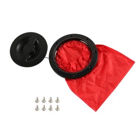 TOTMOX Black Deck Plate Kit Deck Hatch 6 Inch with Storage Bag for Fishing Kayak Boating, A6651-01/760934020368, 6 Inch Marine Boat Kayak Hatch Cover Plate Kit with Screws
