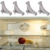 12 Pcs Refrigerator Shelf Clips Silver Fridge Cooler Shelf Support