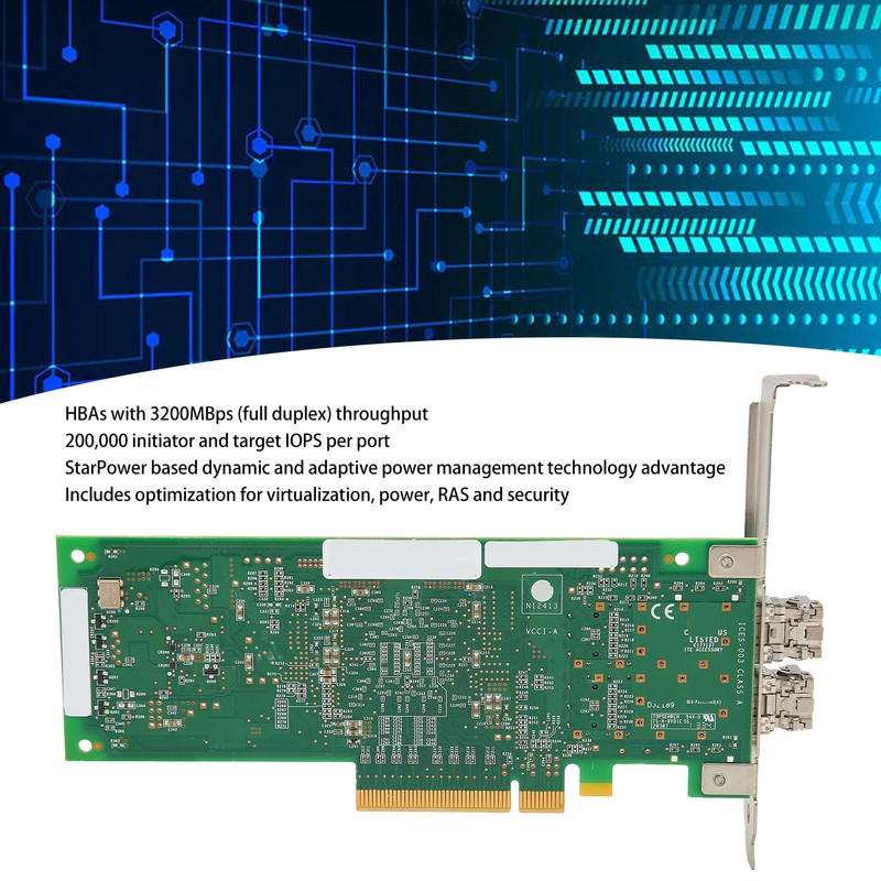 QLE2562 Dual Port Fiber HBA Card with 2 Module 8GB
