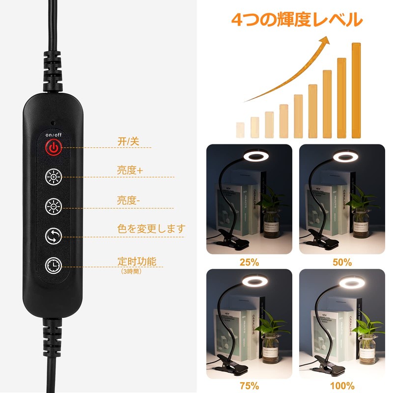 Clip Light, LED Light, Adoric Bright, USB Powered Lighting, Reading