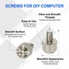 sourcing map 10 Pcs Computer Case Thumb Screws, 6-32x6 Thread