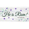 He is Risen Easter Floral Deco Mesh Wreath
