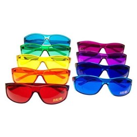 Color Therapy Glasses Pro Style Set of 9 Colors, Poker Sunglasses [Also Available in Set of 7 or 10]