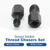 JUUDDENPARTS 2Pcs Oxygen Sensor Socket Thread Chasers Set, Black Oxygen