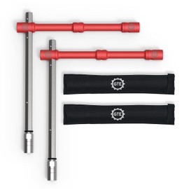 GTE TOOLS - LugStrong 26" Universal Compact Lug Wrench Set, Super-Strong Tire Iron & Lug Nut Remover - 2x more torque! Never Get Stuck on the road again! 2-PACK