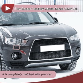HEROFFIX Front Right Bumper Headlight Washer Nozzle Cover Cap No.8264A192HB Bumper Trim Nozzle Cover for Mitsubishi Outlander XL 2013-2015 White Plastic Pack of 1
