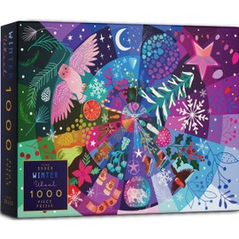 Elena Essex Christmas puzzle - Winter Wheel | puzzles for adults 1000 pieces | jigsaw puzzles | Holidays 1000 piece puzzle | jigsaws size 20x28 inches