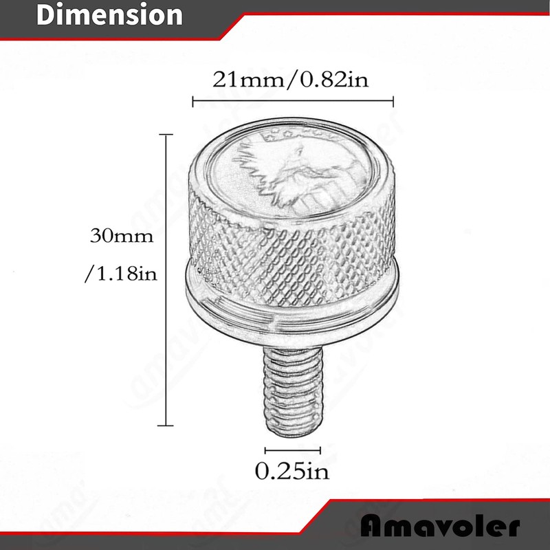 Amavoler Seat Quick Mount Bolt Screw Compatible for Harley Sportster