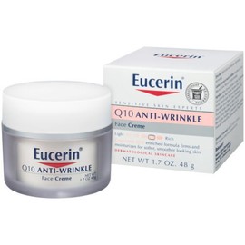 Eucerin Face Creme Q10 Anti-Wrinkle Enriched Formula Firm 1.7 Ounce 6 Pack