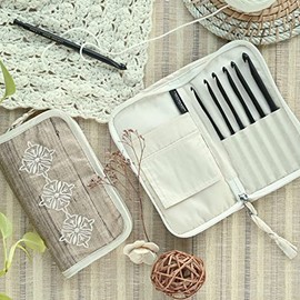 Lantern Moon - Lantern Moon Radiance Ebony Wood (4 - 8mm) Durable Single Ended Crochet Hooks Set - 1 Set