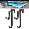 2Pcs Pool Pole Hanger Adjustable Metal Iron Pool Pole Hook