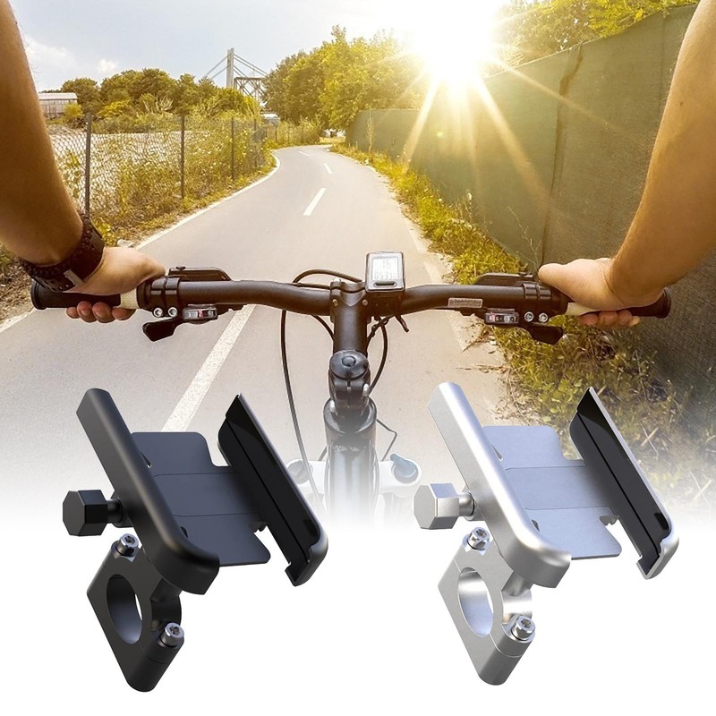 Phone Holder Motorcycle Handlebar Mobile Phone Support Aluminum Alloy 360