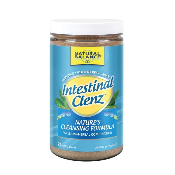 Natural Balance Intestinal Clenz | Psyllium Herbal Cleansing Powder | Healthy Digestion, Detox & Regularity Supplement | Gluten Free | 21oz, 120 Serv.