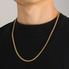 KRKC Men's Necklace, 2/3/4/5 mm, 14K Gold Plated/Silver Colour, Stainless