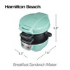 Hamilton Beach Breakfast Sandwich Maker with Egg Cooker Ring, Customize