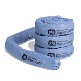 PIG Mildew-Resistant Absorbent Sock | Water Absorbing Snake | 3" W x 4' L | Absorbs up to 1 gal per Sock | 4 Count | PIG106