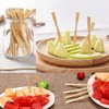Wooden Fruit Forks,400 Pcs Mini Two Prongs Wooden Cocktail Fork