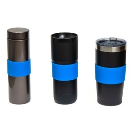 Grifiti Band Joes Grip Bands 3 Sizes Silicone Sleeves Rubberband Durable Long Lasting Dishwasher Safe Heat Cold Tumblers Thermoses Travel Mugs Water Bottles Coffee Cups, Door Knobs Dumbbells