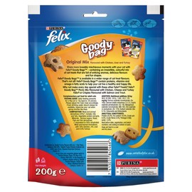 FELIX Goody Bag Original Chicken, Liver and Turkey Cat Treats 200g