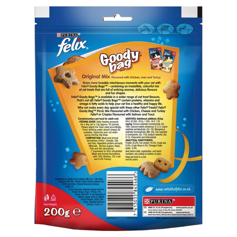 FELIX Goody Bag Original Chicken, Liver and Turkey Cat Treats