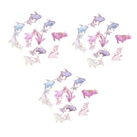 300Pcs Colorful Cute Mini Shiny Miniature Resin Goldfish Figurines, DIY Terrarium Crafts Ornament Accessories, Fairy Garden Accessories Ornament, Garden Sculptures and Statues, Miniature Figurines