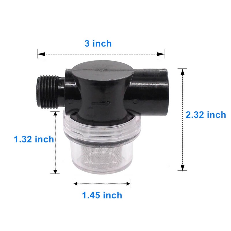 Twist-On Pipe Water Pump Strainer,RV Water Pump Filter Compatible With