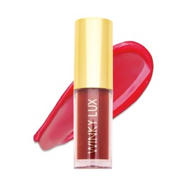 Winky Lux Enchanted Very There Lip Oil - Hydrating Nude Brown Tint with Jojoba Oil, Non-Sticky Glossy Lip Oil, Tinted Brown Gloss for Juicy Lips & Soft Vanilla Scent
