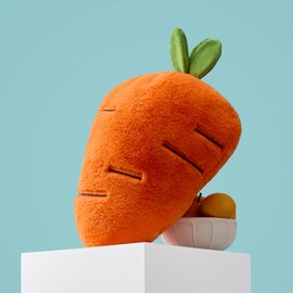 GIGIZAZA Throw Pillows Cute Fruit Pillows Decorative Aesthetic Fun Pillow for Bedroom Cushions Unique Farmhouse Couch Throw Pillow 18 Inch Funky Carrot Pillows