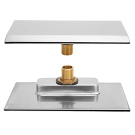 Caño para Bañera en Cascada, Piscina, Natación, Boquilla de Salida Montada en la Pared Plateada, Grifos y Cabezales de Ducha para Bañera, Rosca Externa G1/2, Baño SPA