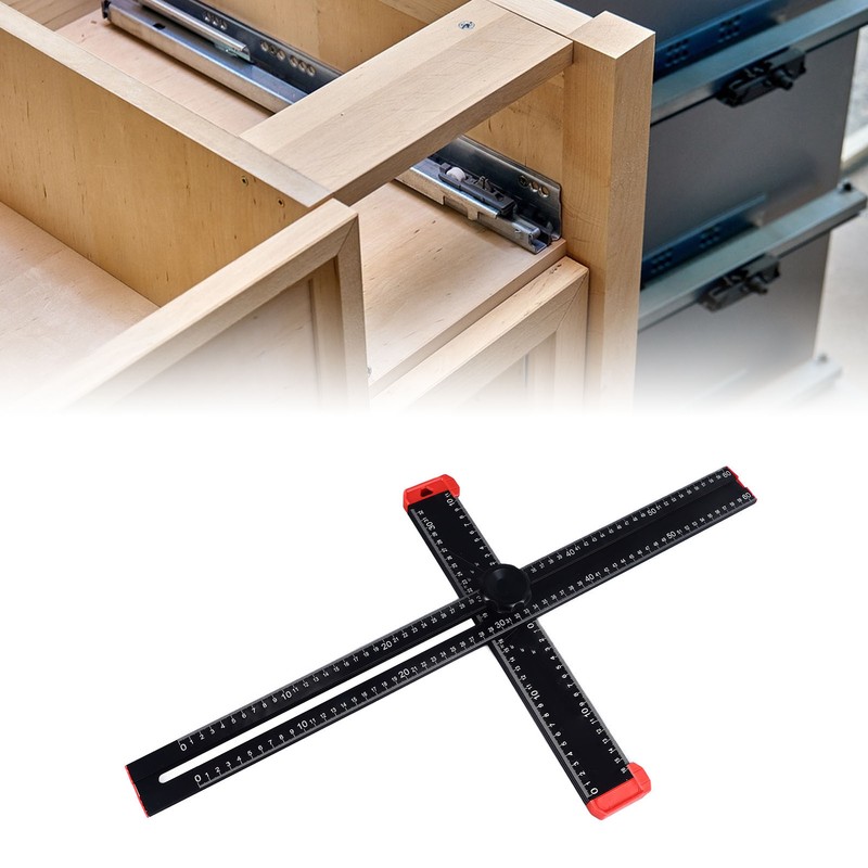 Adjustable T Square Measuring Tool for Layout 2 in 1