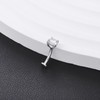 Senpotly 0.8ct 925 Sterling Silver Moissanite Floating Belly Button Ring