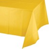 ROYAL7 3 Pack Yellow, Rectangle Disposable Plastic Tablecloth for Picnic,
