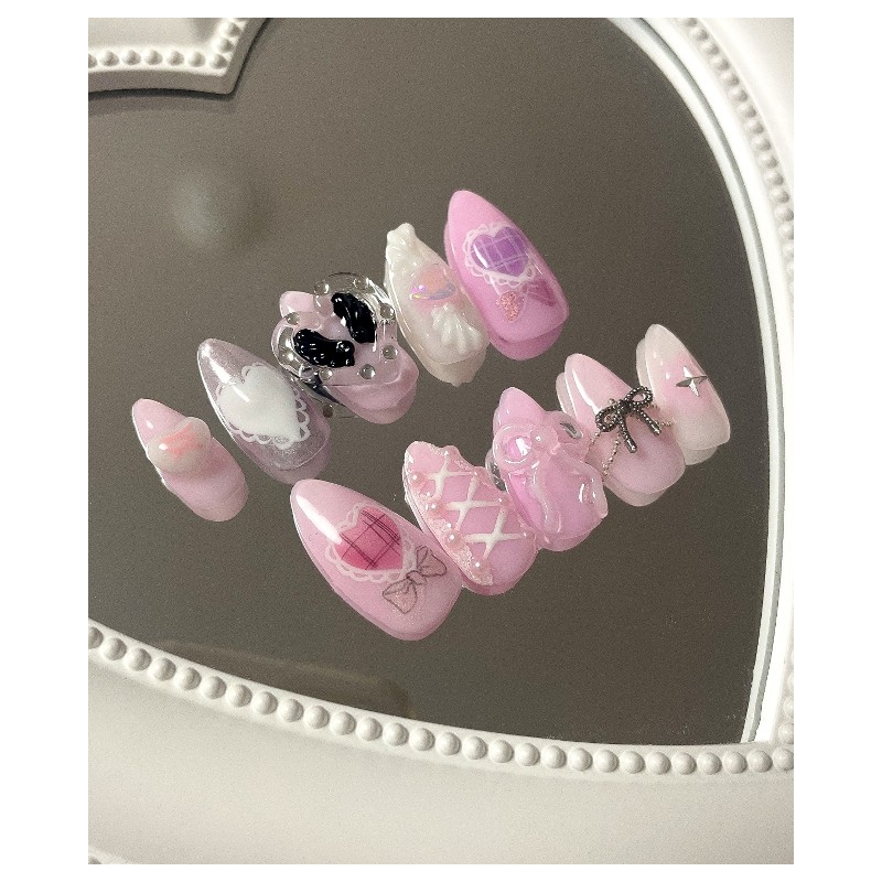 Angeling Ballet Core Handmade Nail Tips - Square / 엔젤링