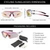 ROCKBROS Photochromic Sports Sunglasses Mens Cycling Glasses MTB Biking Sunglasses,