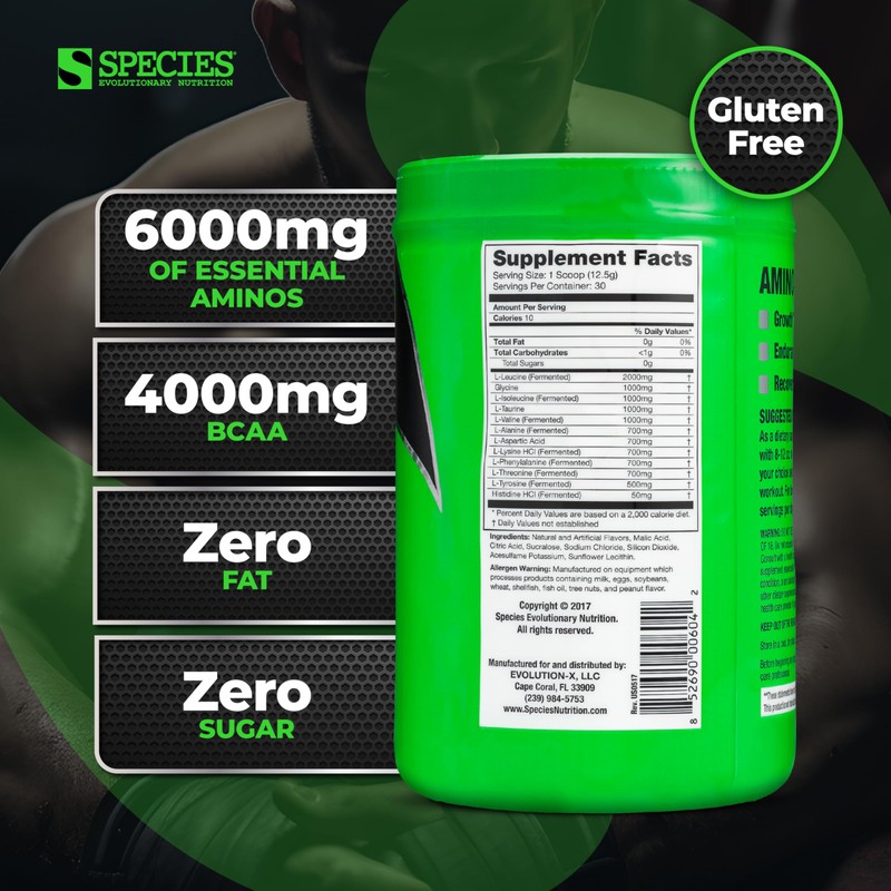 Species Nutrition Amino Evolved EAA & BCAA Powder, Fermented Branched