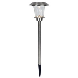 Star LED-Solar-Pathlight, Farbe: silber, ca. 48 x 15 cm, 1 warm white LED, 10 lm, mit Solarpanel, incl. Akku, Outdoor,