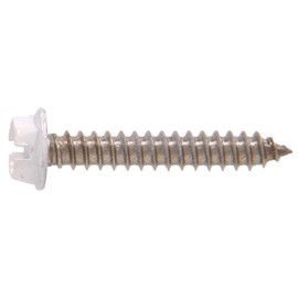 The Hillman Group 4456 8 x 1-Inch Hex Washer, Head, Slotted Metal Sheet Screw, Stainless with Painted Head, 20-Pack