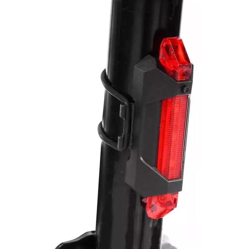 Bicycle Set Kit Lampara Led Frontal Y Trasera Seguridad Bicicleta