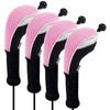 Andux 4pcs/Pack Long Neck Golf Hybrid Club Head Covers Dial