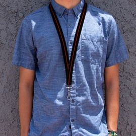 Buckle-Down Unisex-Adult's Lanyard-1.0"-Dodge 100th Anniversary Logo/Stripe Black/r, Multicolor, One-Size