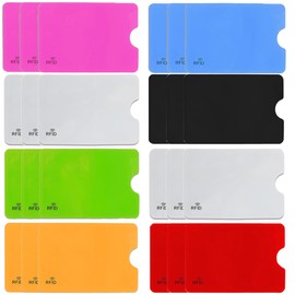 COYUN 24 Pieces Credit Card Case, RFID Blocking Sleeves, Credit Card Case, RFID Blocking Card Sleeves, Colourful RFID Card Holder, RFID Card Protection, Anti-Theft Credit Card Wallets for Men and