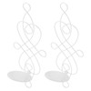 2 Sets Iron Wall Candle Sconce Holder Foldable Deformation Resistance
