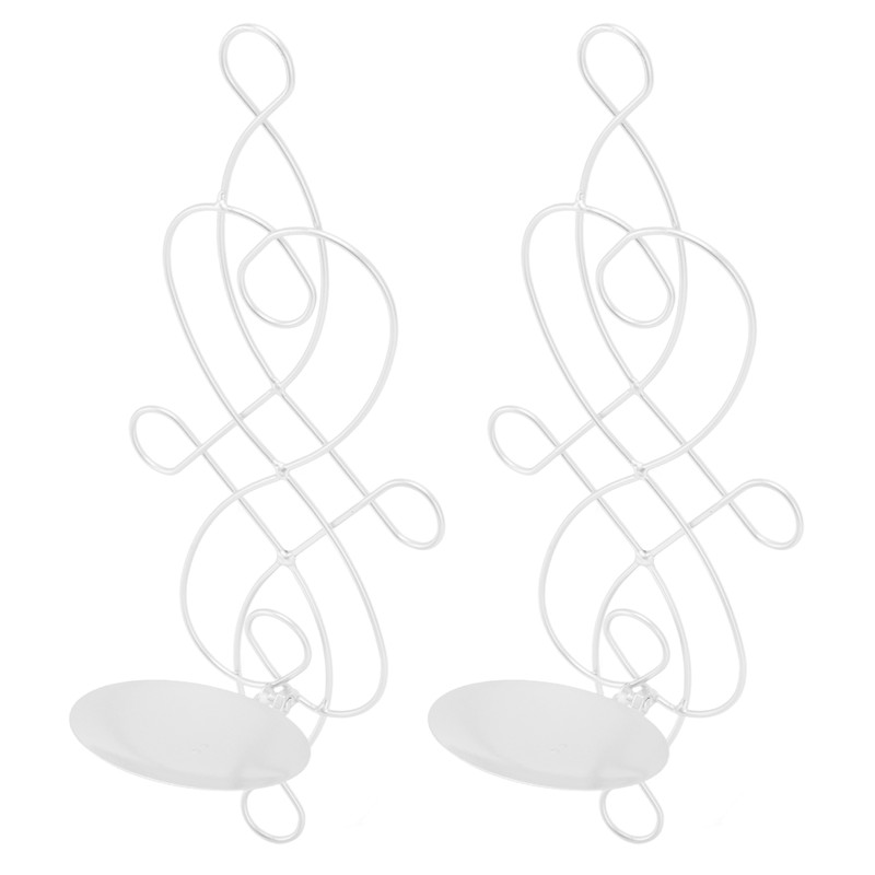 2 Sets Iron Wall Candle Sconce Holder Foldable Deformation Resistance