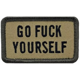 Go F**K Yourself Embroidered Morale Patch | 2PC HOOK BACKING 2.5"x1.5"