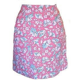 Floral Half waist tie apron with single pocket Pink