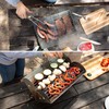 ZONETECH Portable Camping Stainless-Steel Grill and Fire Pit, Tabletop Charcoal