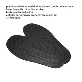 1 Pair Anti Slip Rubber Full Soles,Shoe Rubber Sole Repair, Full Soles Shoe Repair Supplies,12.7in Long 4.9in Wide Noise Reduction Shoe Rubber Sole for Repair Replacement(Black)