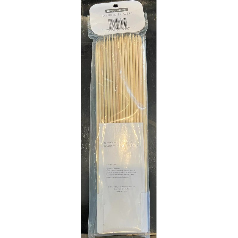 Everyday Living Bamboo Skewers 100 Count 11.75 Inch