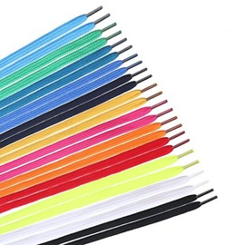 12 Pairs Flat Shoelaces Shoelaces for Sneakers Shoe Laces Strings for Sports Shoes Boots Sneakers Skates (Random Assorted Colors)