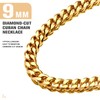 18K Gold PVD Plated Cuban Link Chain Neckalce for Women